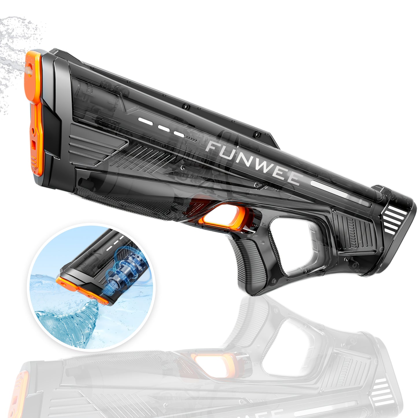 Auto-filling Electric Water Gun, Pulse Jet Water Gun, 28 Feet Long-range Fast Shooting Water Gun, USB Rechargeable Large-capacity Water Gun, Suitable for Children And Adults, Adult Water Gun Is Suitable for Swimming Pool Beach Backyard