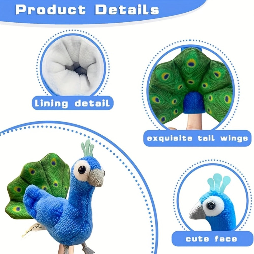 6pcs Bird Finger Puppets Set, Cute Animal Puppet For Role-Playing Mini Hand Puppets Suitable For Kids, Bird Animal Puppets For Storytelling, Realistic Finger Puppet For Toddlers
