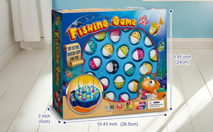 Kids Fishing Game with Rotating Board – 21 Fish & 4 Fishing Rods, Fast-Action Electronic Fishing Toy for Toddlers Ages 3+, Fun 2-4 Player Family Game, Great Birthday Gift