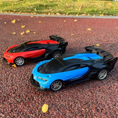 1:24 High-Speed Drift RC Car with LED Lights – 4-Channel Simulation Model Remote Control Car Toy, Green Blue Black Red Black Color Options, Birthday Christmas Halloween Gift for Boys & Girls
