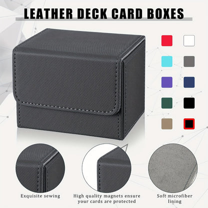 TCG Magnetic Deck Box 10 Pack – 100+ Card Capacity Storage Cases for MTG, Pokemon & Yu-Gi-Oh, 10 Vibrant Colors, Bulk Deck Organizer Set for Trading Card Game Players, Collectors & Tournament Use