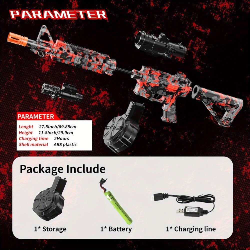 Large Blaster with Drum, Automatic Dual Mode Blaster, for Outdoor Activities -Perfect for Outdoor Team Games & Christmas Gifts, Black And Red