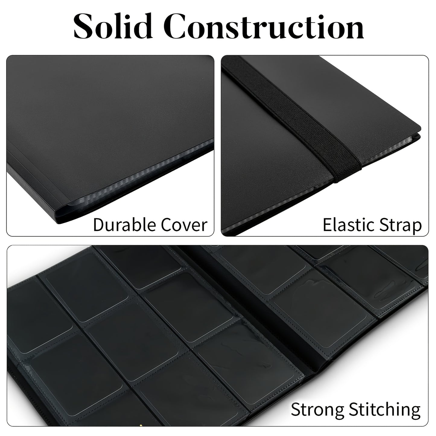 Lumus&Solem 7/10 Pack 9 Pockets Trading Card Binder, Each Card Binder Can Hold Up 360 Cards, Fit For PTCG, Baseball, Football, Basketball, K-pop Photocard