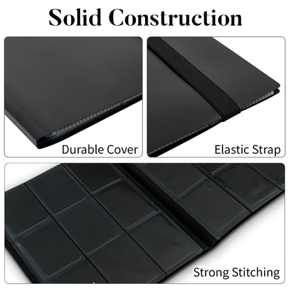 Lumus&Solem 7/10 Pack 9 Pockets Trading Card Binder, Each Card Binder Can Hold Up 360 Cards, Fit For PTCG, Baseball, Football, Basketball, K-pop Photocard
