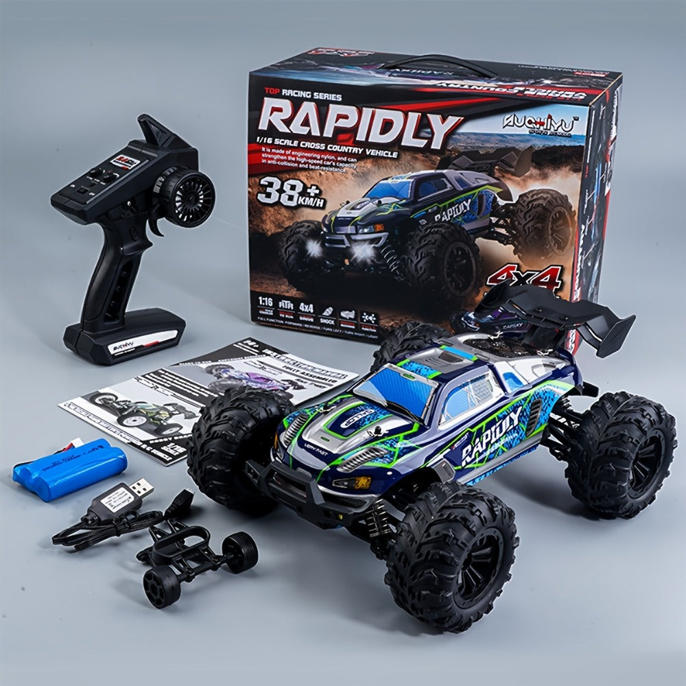 High Speed RC Off-Road Car 70KM/H Brushless Motor 1:14 1:16 Scale – Remote Control Monster Truck with Dual Battery Option, 4WD All-Terrain Vehicle Toy for Boys Kids & Adults, Birthday Gift