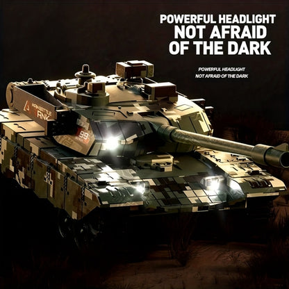RC Armored Tank 1:16 Scale All-Terrain Tracked Off-Road – Remote Control Military Tank Collectible Display Model for Boys Kids & Collectors, Best Birthday Christmas New Year Gift Ages 6+