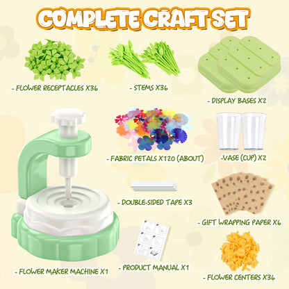 Art Flower Bouquet Craft Kit, Arts And Crafts Flower Toy for Kids, Build Your Own Bouquet, Creative Educational Gift for Toddlers Kids, Christmas Birthday Gift for 3+ Year Old Girls And Boys