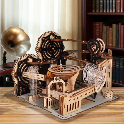 Electric Marble Run Set 3D Handmade Logic Building Construction Puzzle – Educational STEM Toy for Kids Teens Adults, Logical Thinking Engineering Activity, Birthday Christmas Holiday Gift