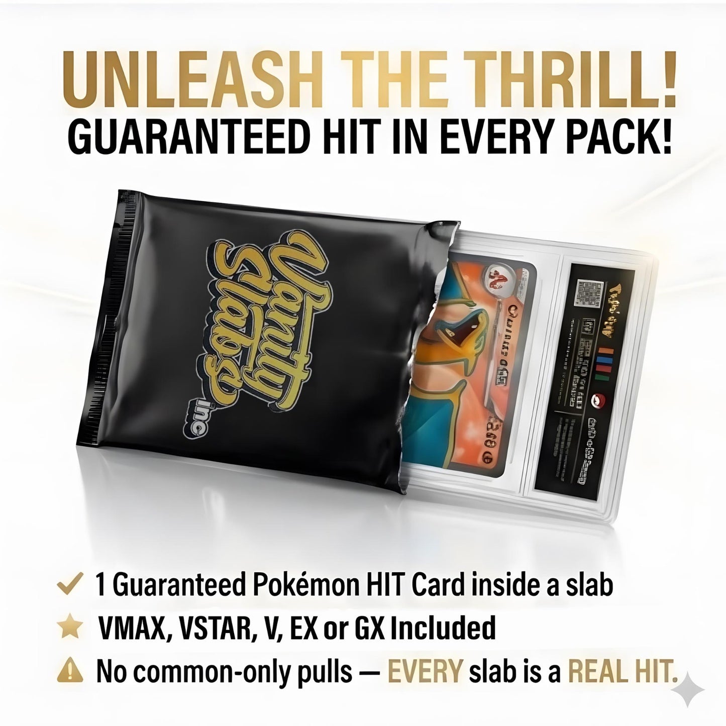 Pokémon Mystery Slab | Ultra or Double Rare Card in Display Slab | VSTAR, VMAX, V, EX | Perfect Giftable for Kids & Collectors of All Ages