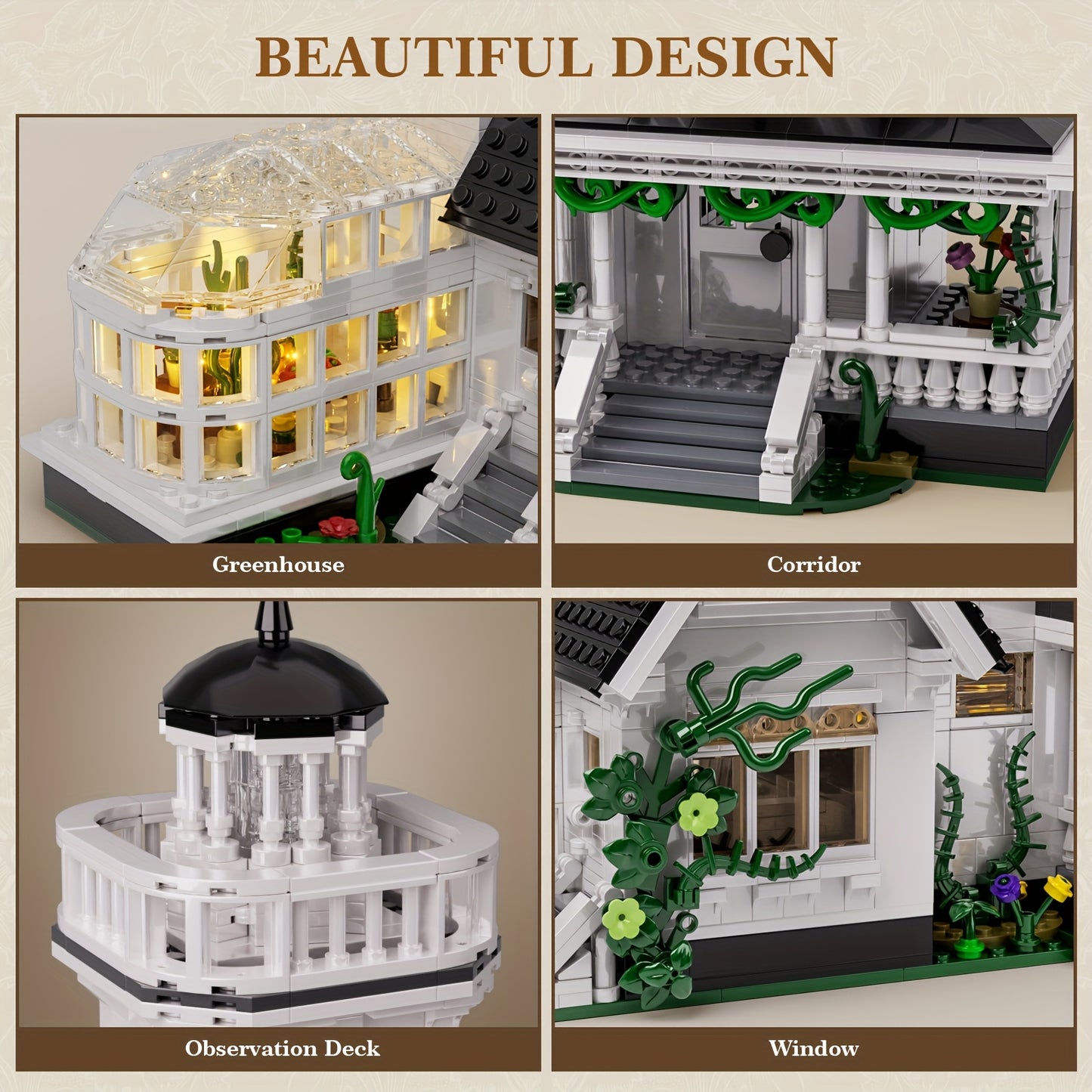 Magic Owens House Building Block Set, Unique Castle Architecture - Fan Collection Boutique - Brand Compatible - Excellent Gift For Christmas And Halloween - Adult Building Block Toys (1877pcs)