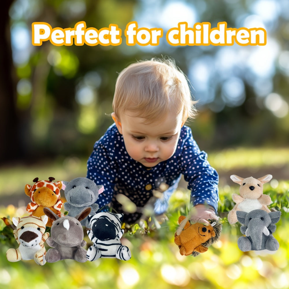 Forest Animal Plush Bulk Set 12 or 24 Pack – Mini Stuffed Animals for Animal Theme Party Favors, Classroom Treasure Box Prizes, Goodie Bag Fillers, Birthday Christmas Gifts for Kids