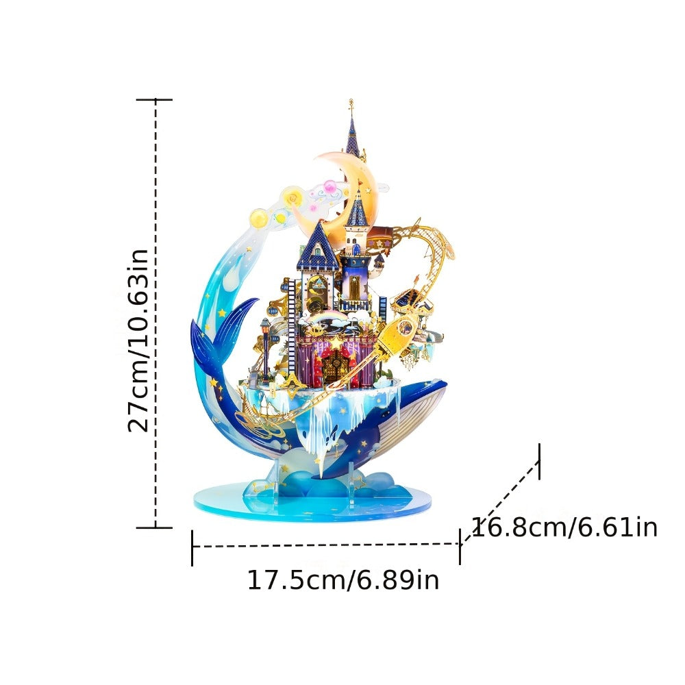 3D Metal Model Kit MU Star Playground – Handcrafted Garden Scene DIY Assembly Puzzle for Teens Adults Ages 14+, Unique Birthday Christmas Valentine's Day Gift for Girlfriend Women Teen Girls
