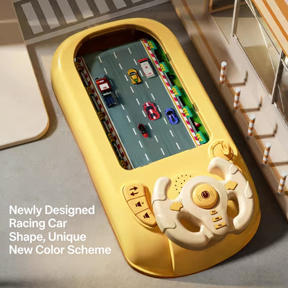 [Great Gift] Cool Racing Simulator Steering Wheel Toy for Boys & Girls, 200 Game Levels with Realistic Sound & HD Graphics, Interactive Parent-Child Educational Toy, Great Gift for Independence Day, Summer Party, Family Events & Back to School
