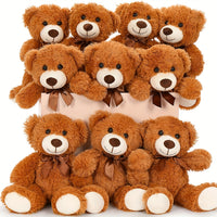 8pcs Dark Brown Teddy Bear