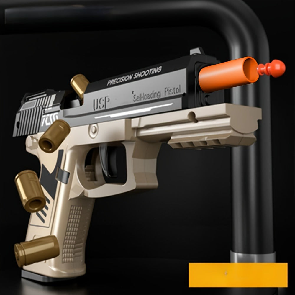 2025 USP Toy Gun Soft Clip Pistol, Continuous Shooting, with 100 Bullets And 2 Magazines, Toy Foam Blaster, Cool Rapid-fire Toy Gun Educational Models, Outdoor Shooting Games, Halloween, Thanksgiving, Christmas, Birthday Gift for Boys Girls0
