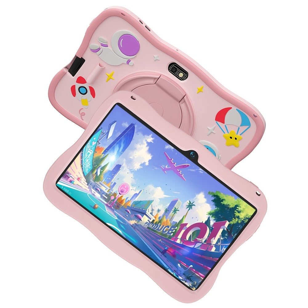 7-inch Kids Tablet - 2026 Upgraded Version Android 14 Kids Tablet with Protective Case, 5GB RAM + 32GB Storage, Blue and Pink, WiFi, BT, YouTube Support, Ideal Gift for Toddlers, Google Kids Space, Parental Controls