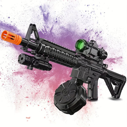 Large Blaster with Drum, Automatic Dual Mode Blaster, for Outdoor Activities -Perfect for Outdoor Team Games & Christmas Gifts, Black And Red