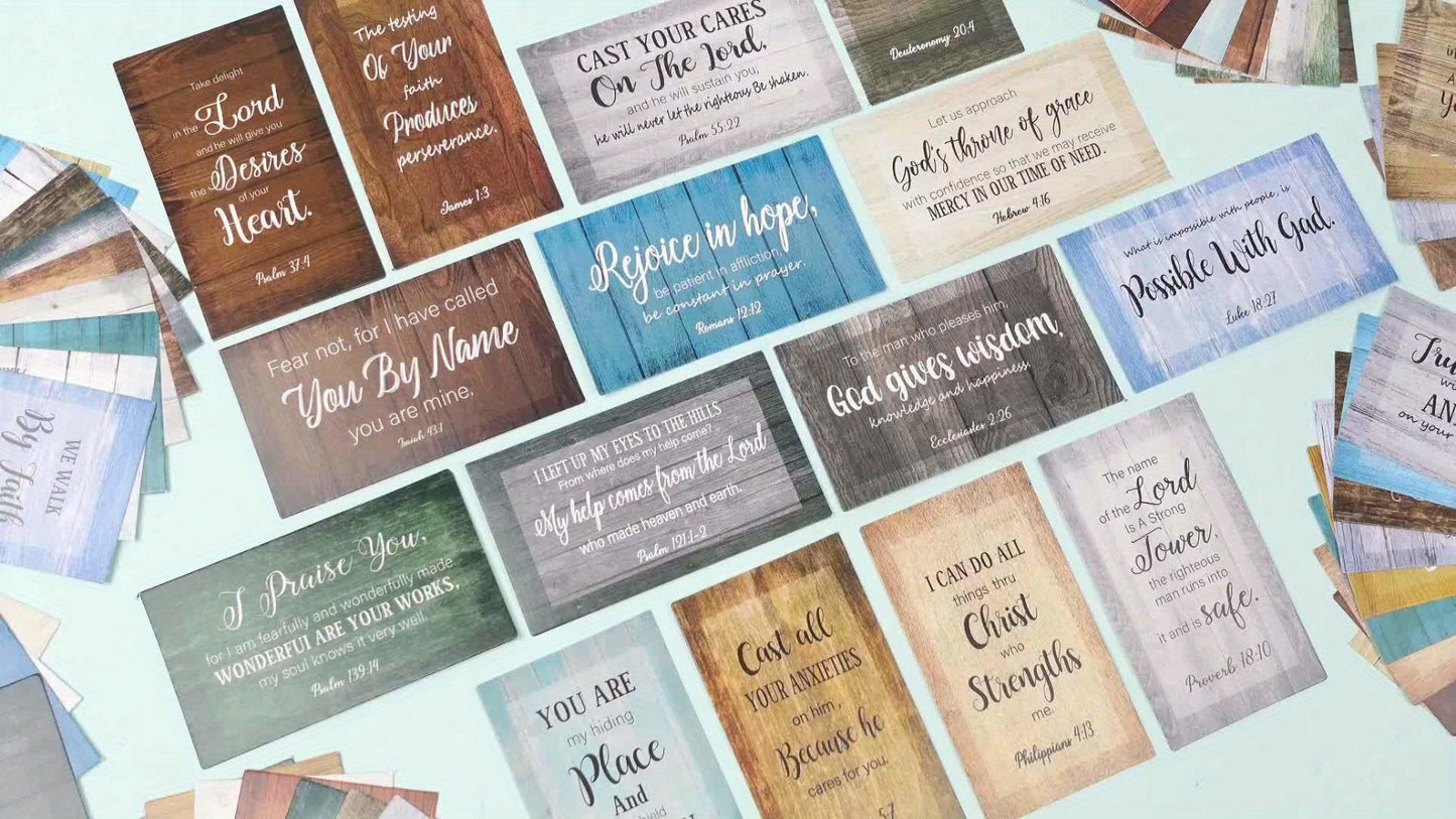 Bible Verse Cards 240 Pcs with Full Scripture | Mini Prayer Cards Bulk | Inspirational Quote Cards for Women Men Students | Christian Religious Gift | Motivational Scripture Cards Classic Style