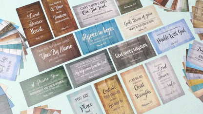 Bible Verse Cards 240 Pcs with Full Scripture | Mini Prayer Cards Bulk | Inspirational Quote Cards for Women Men Students | Christian Religious Gift | Motivational Scripture Cards Classic Style