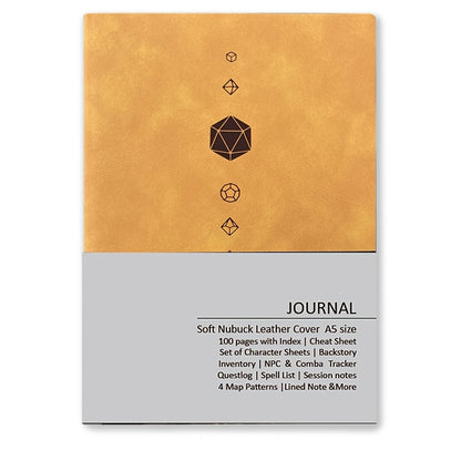 DnD Campaign Journal for D&D 5e & 5R Players — RPG Notebook with Character Sheets, Spell Tracker, Quest Log, NPC Manager & Map Pages, A5 Nubuck 100 Pages, 13 Colors, Dungeon Master Gift