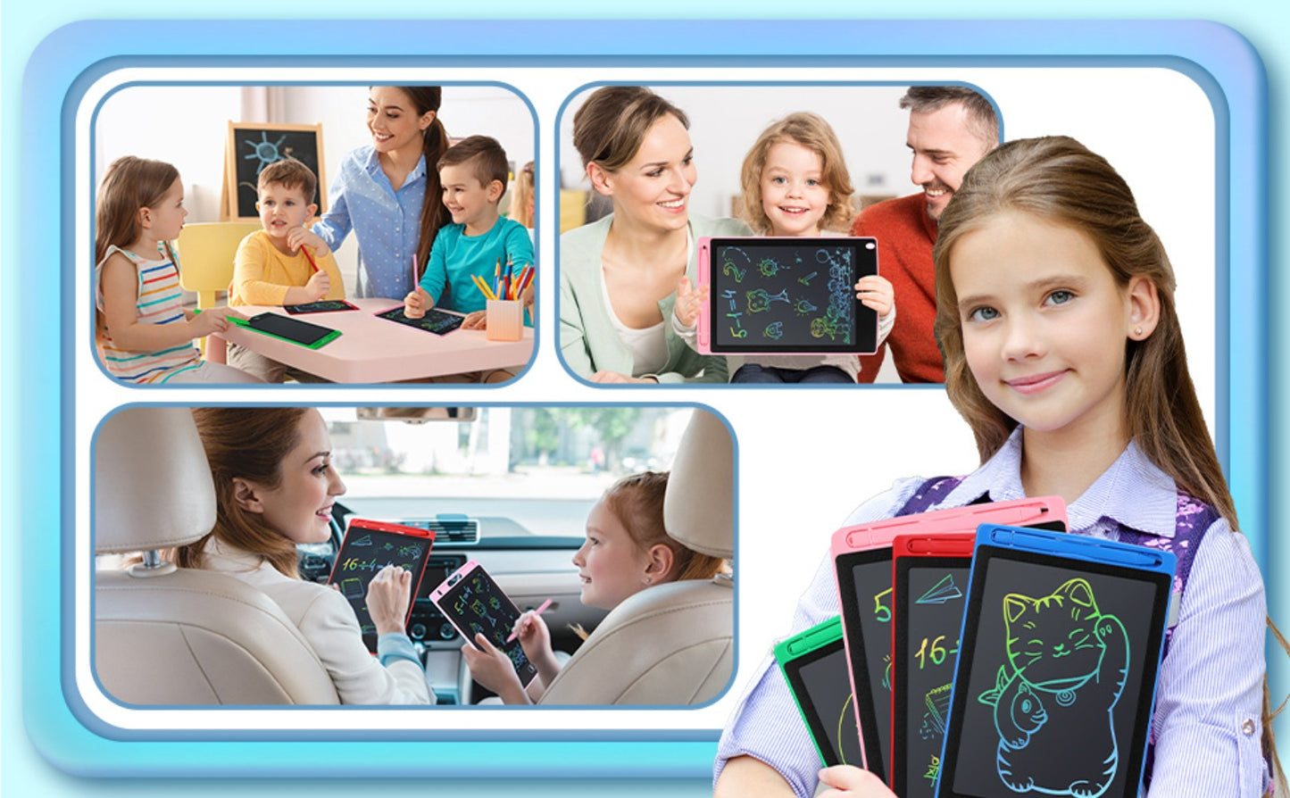 LCD Drawing Board 20 Pack for Kids 8.5 Inch Reusable Erasable Doodle Pad Electronic Writing Tablet Educational Toy for Ages 3-8 Boys Girls Classroom Party Favor