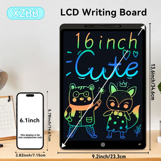 Large LCD Drawing Tablet for Kids 16 & 20 Inch – Colorful Erasable Electronic Doodle Board Reusable Writing Pad | Educational Art Toy Birthday Christmas Gift | Blue Pink Black