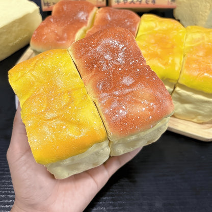 [Bread And Butter Set] 2pcs Slow-Rebound Bread And Butter Set - Custard Bread And Butter Stick, Soft As Real Bread Squeeze Toys, Non-Toxic Desk Decor with Creamy Scent, Cute And Squishy for Anxiety Relief