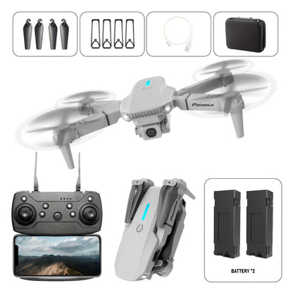 E88 Dual Camera Drone with 360° Stunt Flip & Surround Flight – Optical Flow Positioning, Intelligent Height Hold, Foldable Portable Body, 500mAh Battery, Indoor Outdoor RC Quadcopter for Adventure