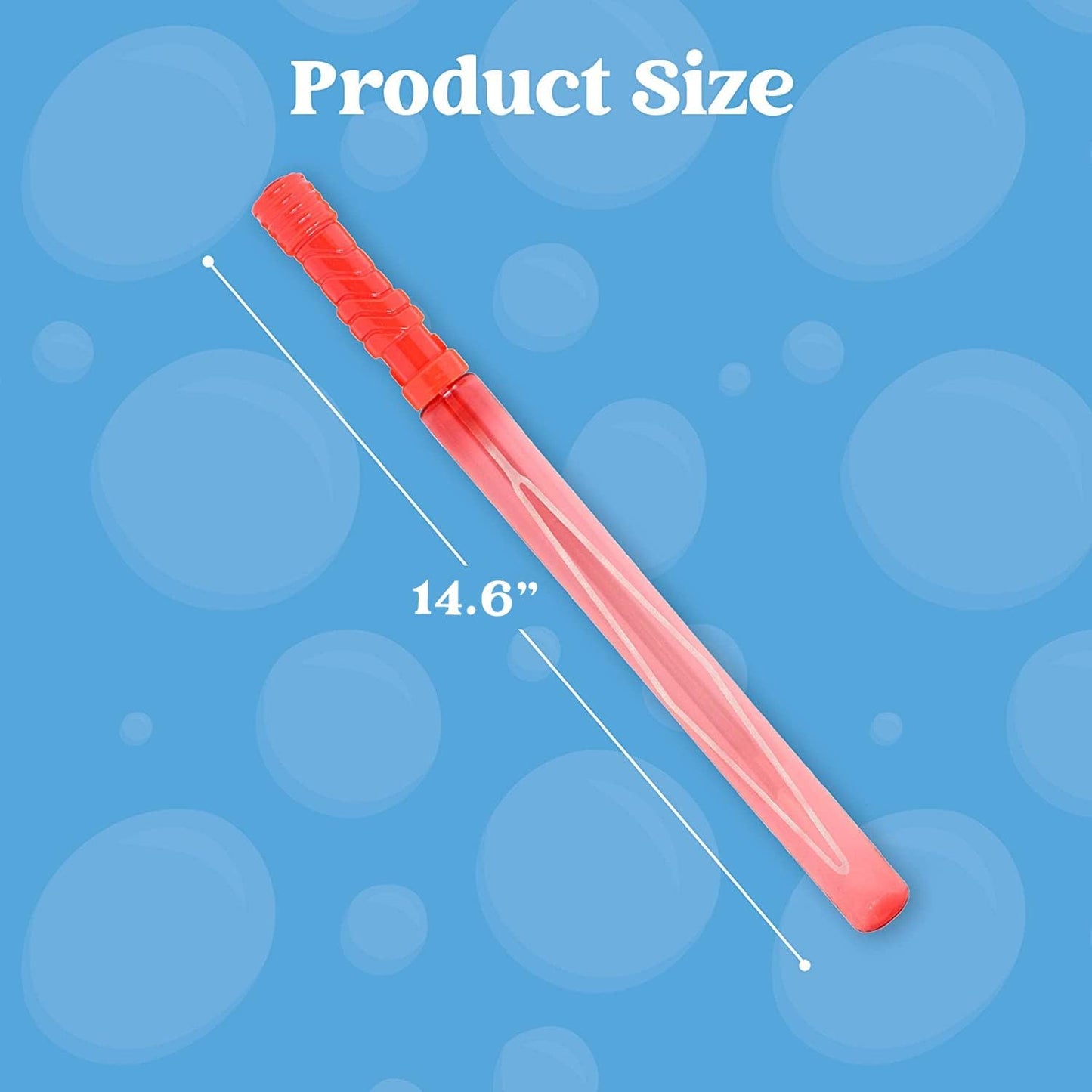24 Pack 14.6'' Big Bubble Wands Bulk (2 Dozen) for Summer Toy, Outdoor/ Indoor Activity Use, Easter, Bubbles Party Favors Supplies for Kids