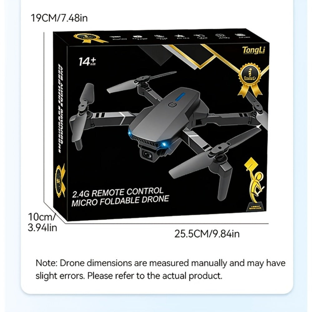 Foldable HD Camera Drone with Free Storage Bag & USB-C Charging – 3D Flips, Beginner-Friendly Aerial Photography Quadcopter for Vlogging, Outdoor Flying, Single or Dual Camera Options