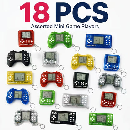 Mini Game Controller Keychains Party Favors for Kids 6, 12 or 24 Pack – Random Color Video Game Keychains for Boys Birthday, Gaming Party Supplies & Classroom Prizes