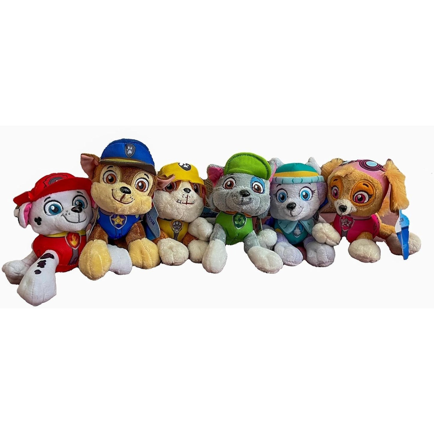 Nickelodeon PAW Patrol 6" Plush Toy SET of 6 Characters Marshall Skye Everest Rocky Rubble Chase