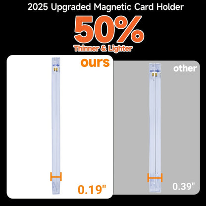 Magnetic Card Holders 35pt Ultra-Thin Hard Plastic Trading Card Protector – Fits Standard & Sports Cards, Baseball Cards, Collectible Cards – Choose 25, 50, 100, 200 or 400 Pack
