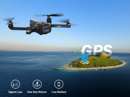 GPS Follow Me Drone Under 250g with 4.5 Inch LCD Screen – Camera Drone for Adults Beginners, Auto Return, Gesture Flight, Brushless Motor, Altitude Hold, 3 Speeds, Supports 32G SD Card