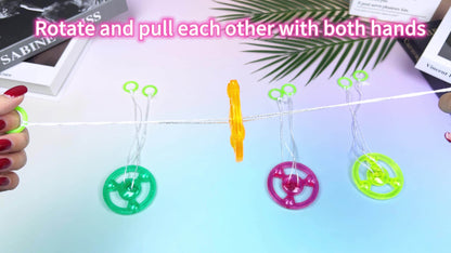 30pcs Pull Line Flywheel Spinner Light Up Toys, Glow in The Dark Party Favors, Flash Flywheel Toys with Pull Cord, Pull Line Flashing Flywheel, Multi-Item Party Favor Packs, Christmas Halloween Gift, Birthday Gift, Goodie Bag Stuffing