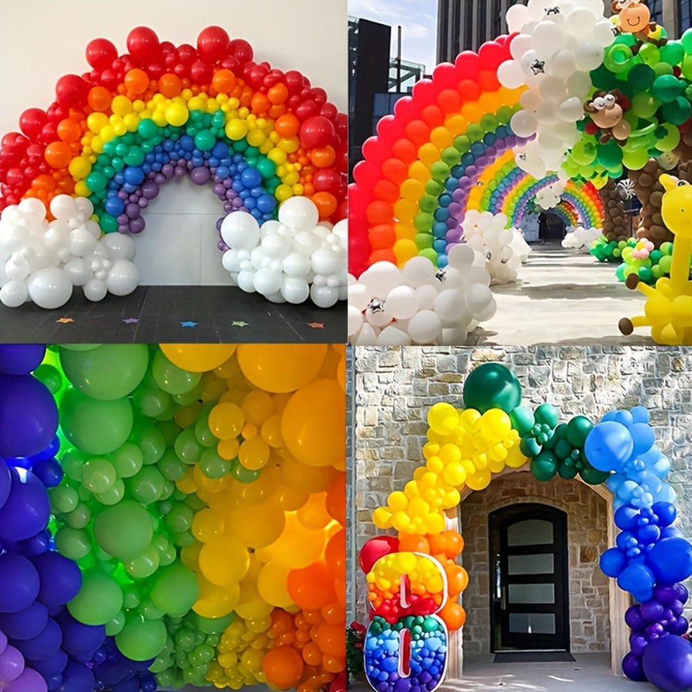 Balloon Arch Kit 422 Pcs Rainbow Matte Latex Balloons in Multiple Sizes 5", 10", 12" & 18" for Birthday, Baby Shower, Wedding & Party Decorations – DIY Balloon Garland Set