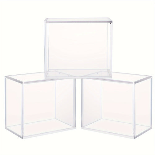Acrylic Booster Box Display Case with Magnetic Lid – Thick 5mm Clear Protective Storage for Pokemon TCG Card Collectors, 3/4/6 Pack, 5.8"x3.5"x5.3"