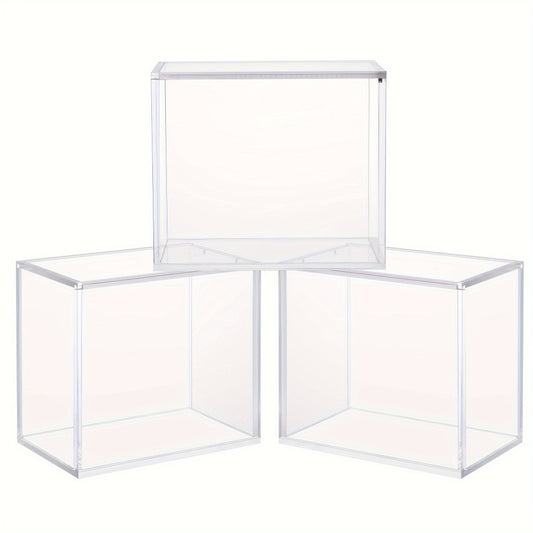 Acrylic Booster Box Display Case with Magnetic Lid – Thick 5mm Clear Protective Storage for Pokemon TCG Card Collectors, 3/4/6 Pack, 5.8"x3.5"x5.3"