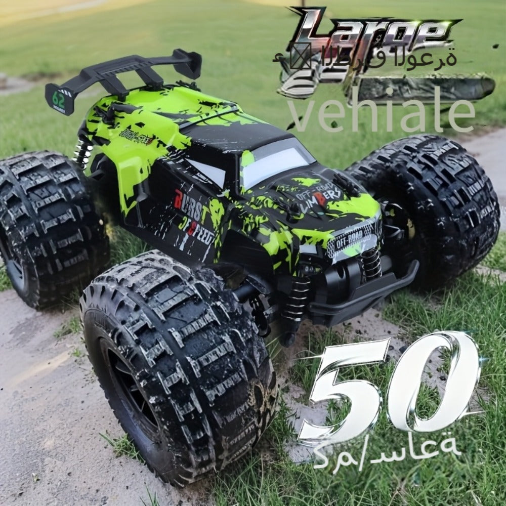 Dual Shell RC Off-Road Truck Ultra Large All-Terrain Remote Control Car with Full Proportional Drift, Extreme Grip & High Speed – Powerful 4WD Monster Truck Toy, Birthday Christmas Gift