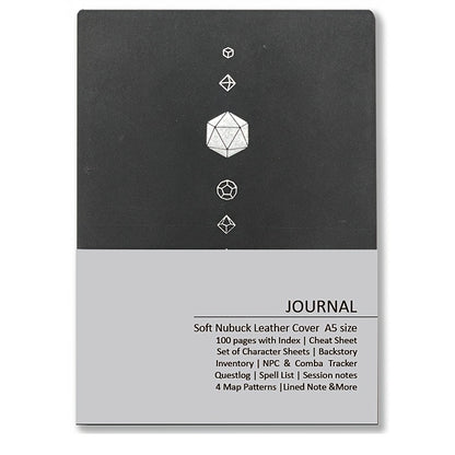 DnD Campaign Journal for D&D 5e & 5R Players — RPG Notebook with Character Sheets, Spell Tracker, Quest Log, NPC Manager & Map Pages, A5 Nubuck 100 Pages, 13 Colors, Dungeon Master Gift