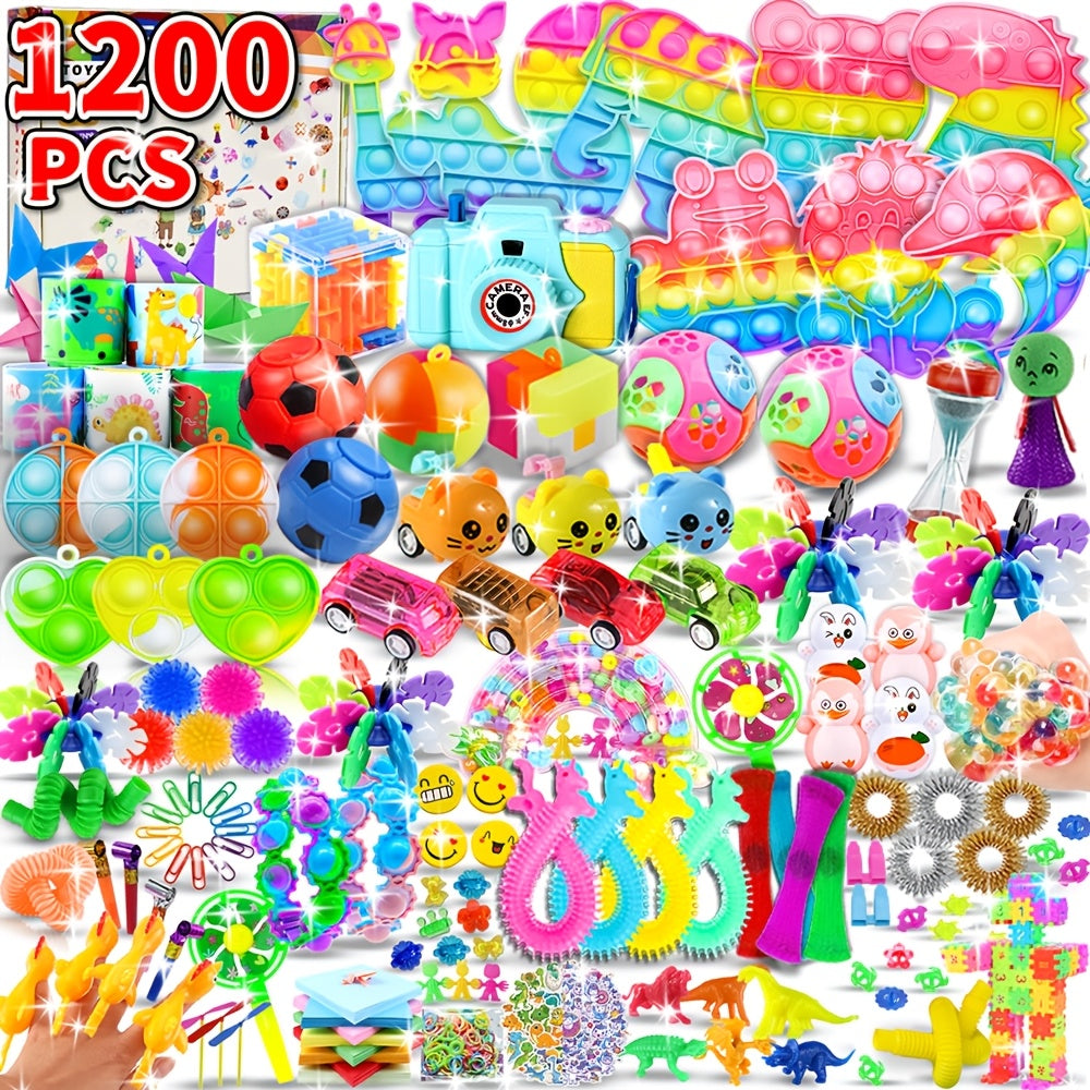 1000/1200pcs Party Gifts, Bulk Fidget Toys, Parent Child Interactive Toys, Day Gifts, Parents' Day Gifts, Easter Egg Fillers, Classroom Prize Treasure Chest Toys, Candy Bag Fillers, Birthday Carnival Prize Decompression Fillers