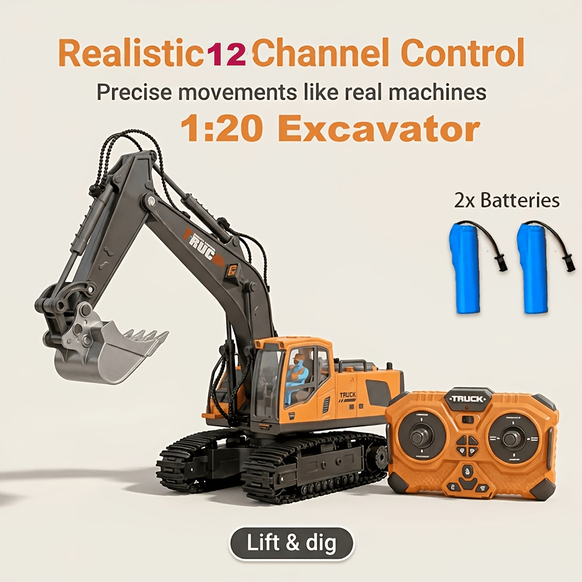 [Ideal Gift] 1pc/2pcs 1:24 Alloy Bulldozer, Dump Truck And Excavator (11 Channels), Capable of Forward, Backward, Left Turn, Right Turn, And Sound, for Indoor And Outdoor Use, Ideal Christmas Birthday Gift for Boys Girls