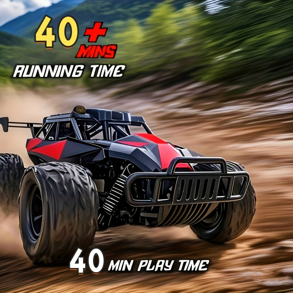 RC Off-Road Car with LED Lights for Kids – High Speed All-Terrain Remote Control Buggy & Off-Road Vehicle, Colorful Light-Up RC Truck for Boys & Girls, Best Birthday Gift