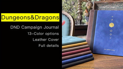 RPG Journal, DnD 2024 5R/5e Premium Sheepskin All-in-One Diary, 100 Pages, Complete Character Sheets, Backstory, Exclusive Game Guide, Treasure Item List, NPC Manager, Quest Logbook, Lined Notes Pages, Spells & Tracking, Character Relationships
