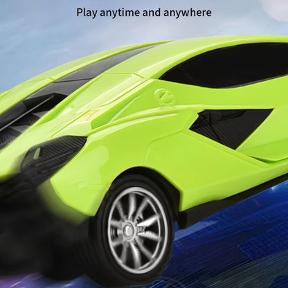1:24 High-Speed Drift RC Car with LED Lights – 4-Channel Simulation Model Remote Control Car Toy, Green Blue Black Red Black Color Options, Birthday Christmas Halloween Gift for Boys & Girls
