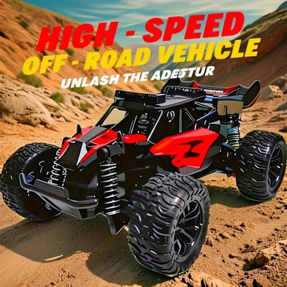 RC Off-Road Car with LED Lights for Kids – High Speed All-Terrain Remote Control Buggy & Off-Road Vehicle, Colorful Light-Up RC Truck for Boys & Girls, Best Birthday Gift