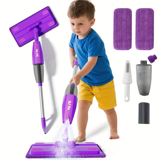 Mop Kids Toys With Water Sprayer, Pretend Play&Preschool Educational, STEM Clean, Housekeeping Kit Spray Mops For Floor Cleaning, Birthday Gifts 3 4 5 6 7 8 Year Old Boys Girls