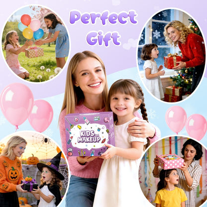 Children's Makeup Sets, Washable, Sets, Nail Art Sets, Princess Toys And Birthday Gifts, Suitable for Girls Aged 3 And Up, Are The Perfect Choice for Valentine's Day, Christmas And Back-to-school Gifts.