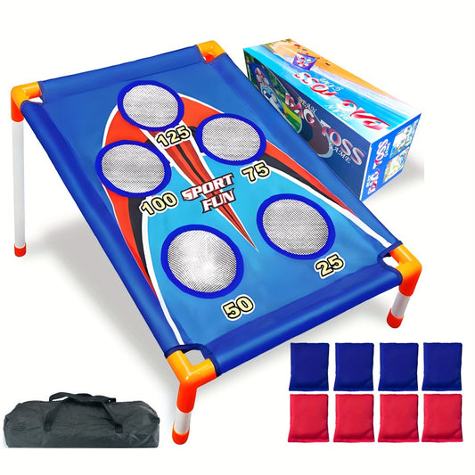 Bean Bag Toss Game Set – 5-Hole Scoring Board, 8 Bean Bags & Carry Bag | Outdoor Indoor Fun for Kids & Adults | Camping Parties Beach Backyard | Birthday Halloween Christmas Gift