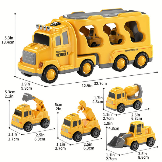 [Christmas Birthday Gifts] Youngsters HOME Toys for 3 4 5 6 7 Year Old Boys - Construction Vehicles Transport Truck Carrier Toy Youngsters Toys Truck Boys Girls, Christmas Birthday Gifts for Youngsters Boys Girls